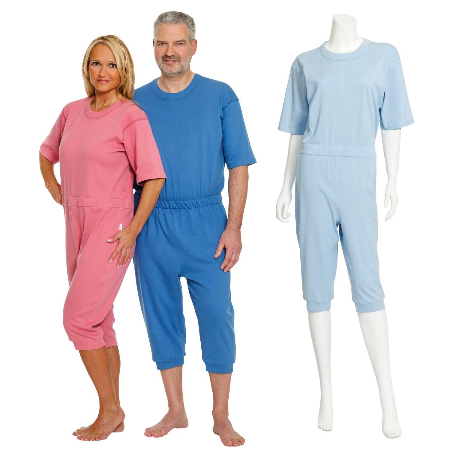 Suprima 4710, Pflege-Overall CareBasic, kurz, Patientenoverall ohne Beinreissverschluss - Gr. S-XL